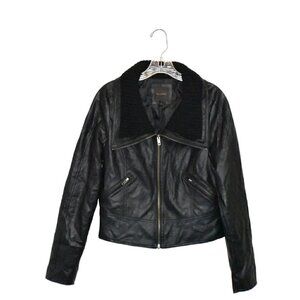 The Limited Faux Leather Moto Jacket Black Size S